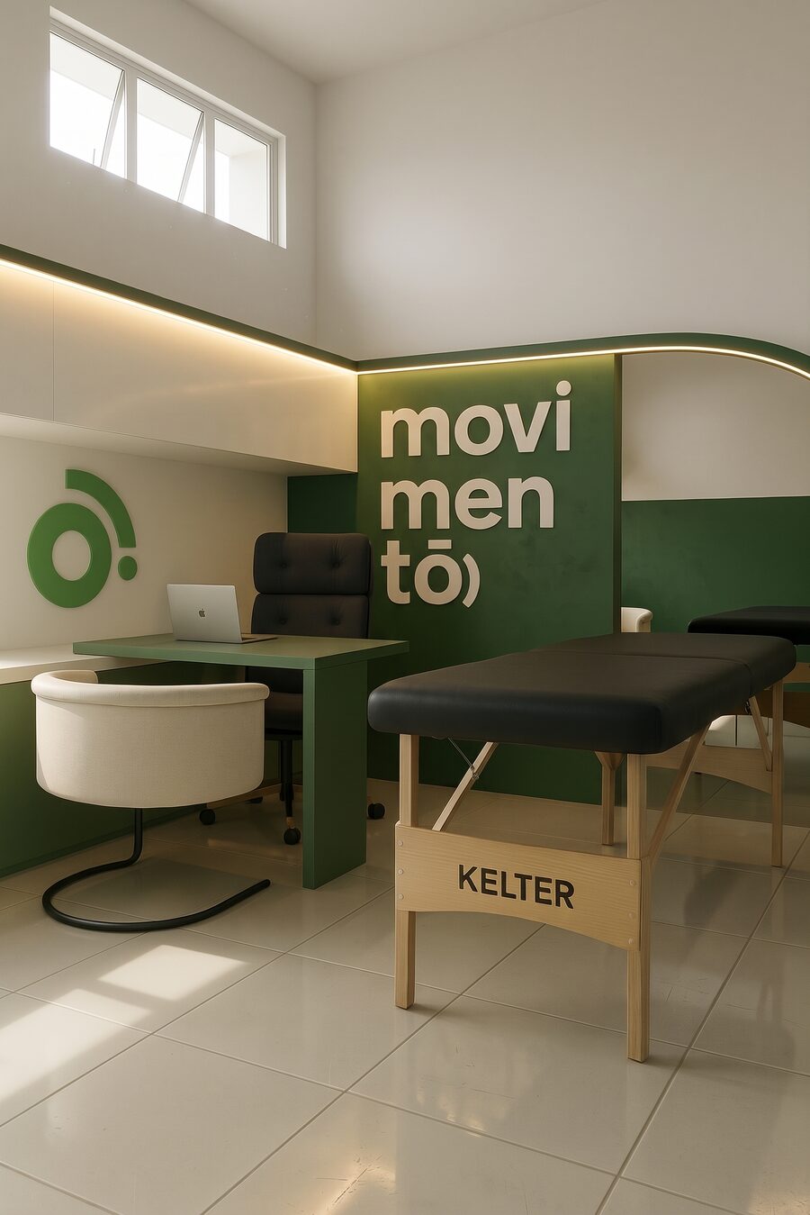 Movimentô Fisioterapia e Pilates em Santiago, projeto da PURA Arquitetura